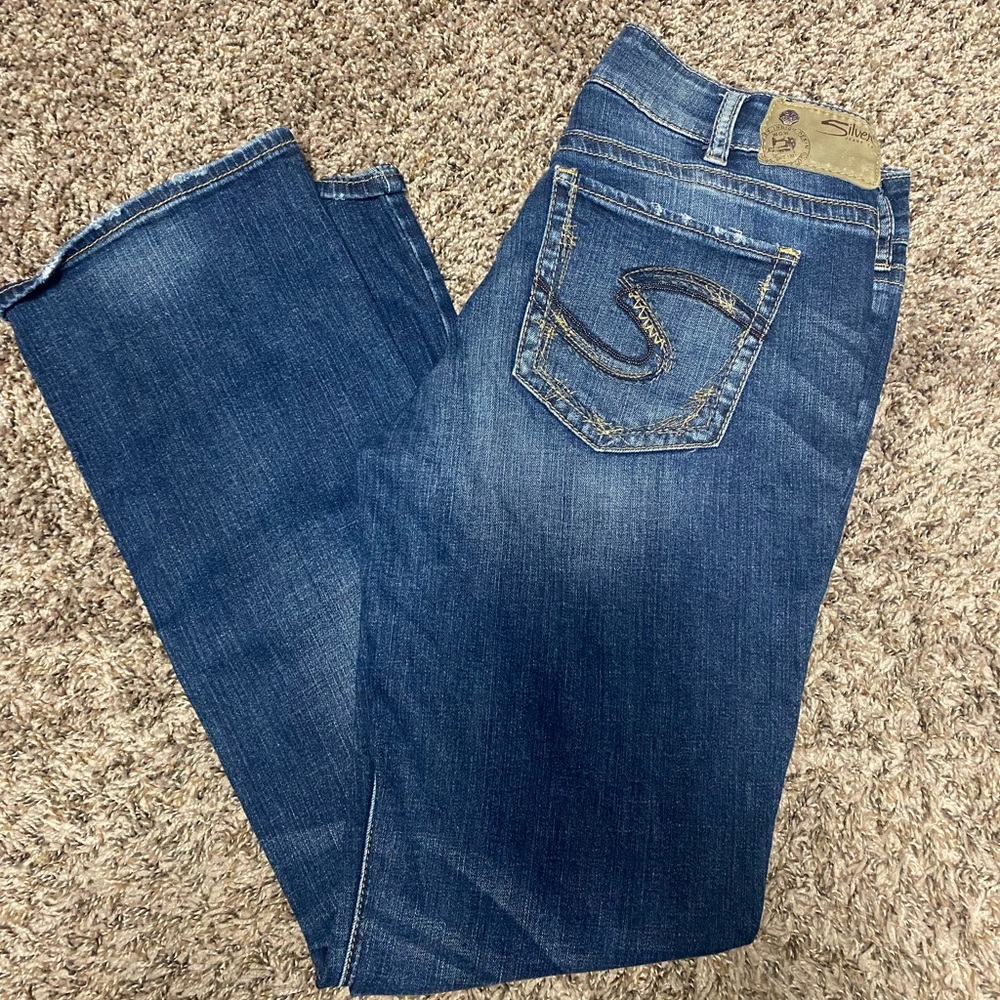 Silver Suki stretch jeans. Boot cut, size 30/31.